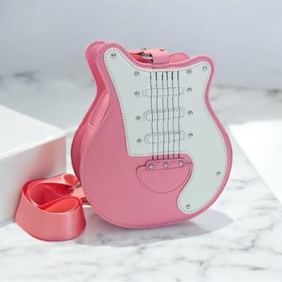 Pink Electric Guitar Crossbody Bag - Picture 4 of 10